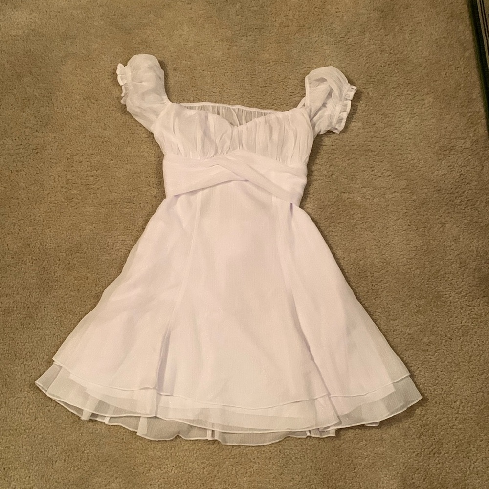 white sparkly lucy in the sky dress - Picture 3 of 5